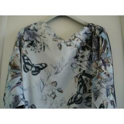 Supertrash tuniek maat 40 blauw+ print asymetrisch
