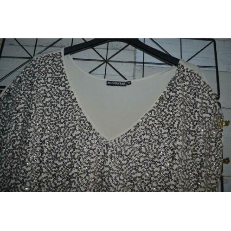 superstar tshirt met pailletjes maat xl - z49