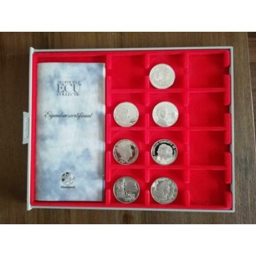 Lot van 7 * 25 ecu munten.