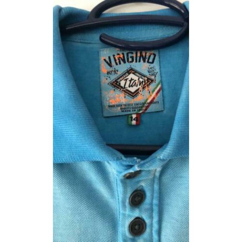 Vingino polo mt 14. Valt klein, turquoise