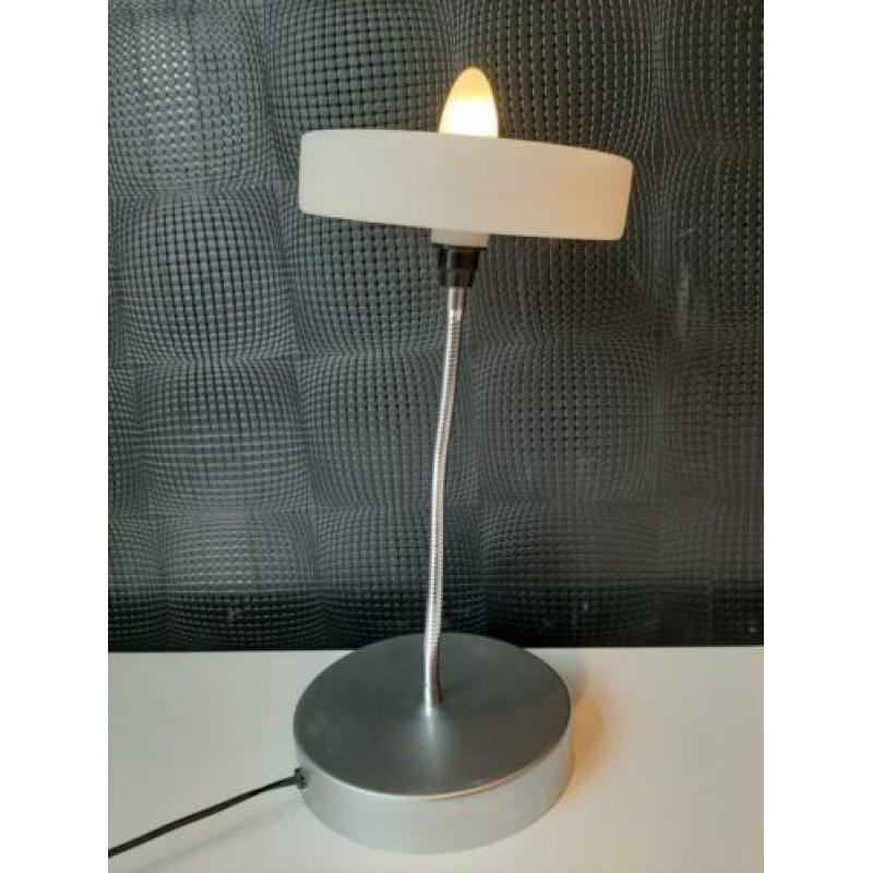 Flexibele metalen tafellamp kunststof kap 45cm !