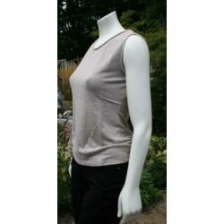 (N186) SUPERTRASH beige top hemdje. Maat M