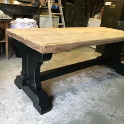 Klooster tafel massief eiken 7 cm dik blad