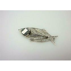 Opruiming Broche zilver met turquois / Z5241
