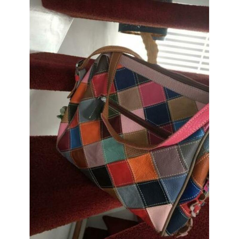 Magic Bags leren tas hippie