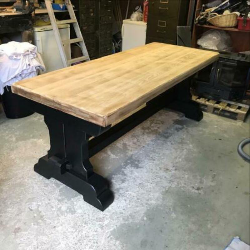 Klooster tafel massief eiken 7 cm dik blad