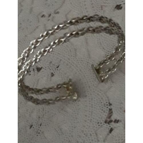Mooie dubbele 925 zilveren ARMBAND