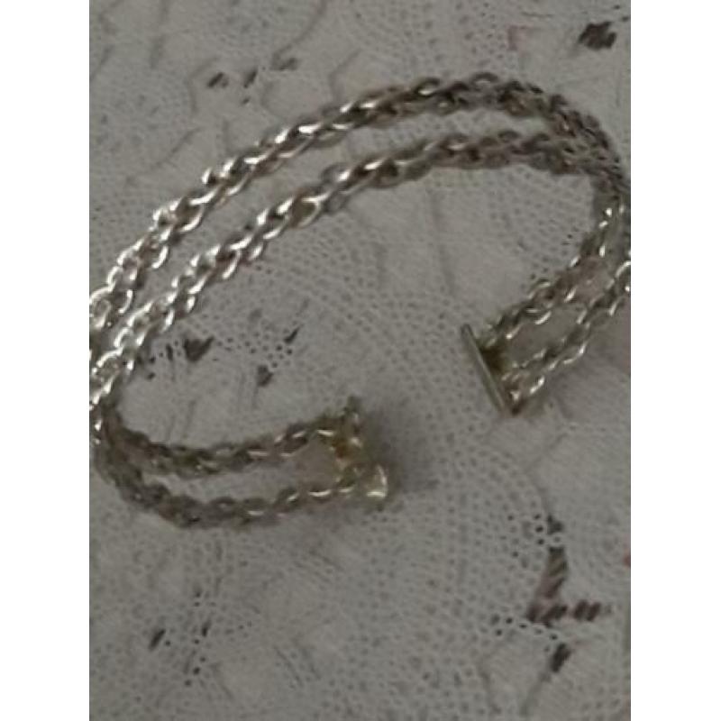 Mooie dubbele 925 zilveren ARMBAND