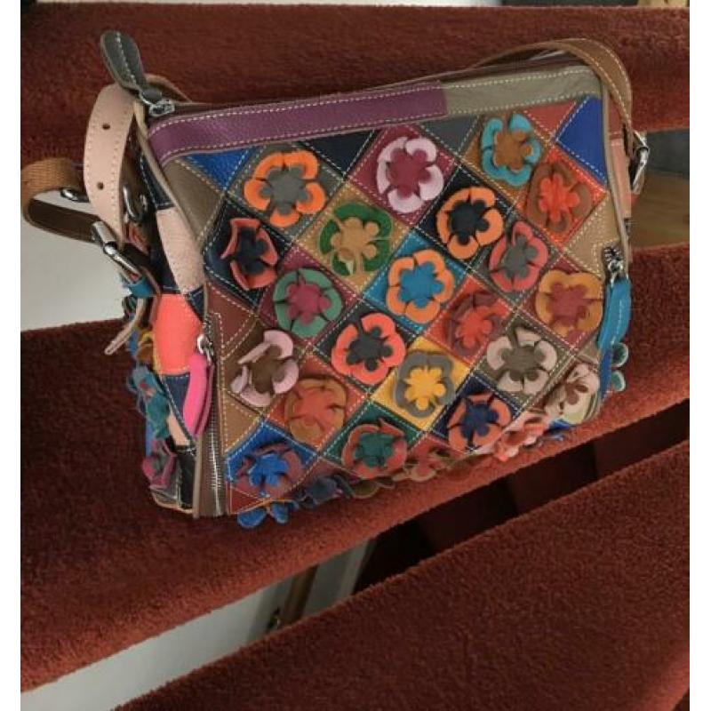 Magic Bags leren tas hippie