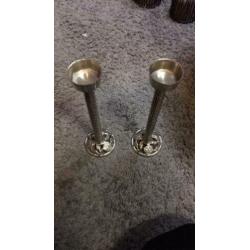 Zilver kleurig kandelaars