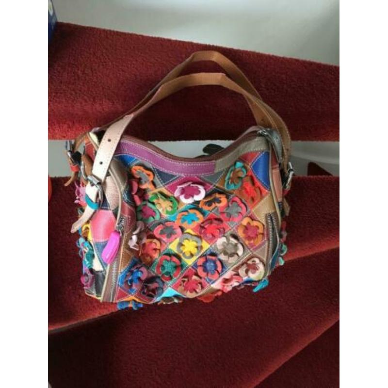 Magic Bags leren tas hippie