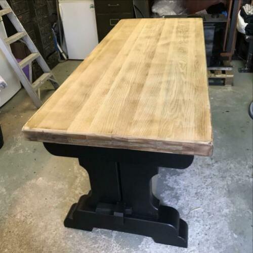Klooster tafel massief eiken 7 cm dik blad