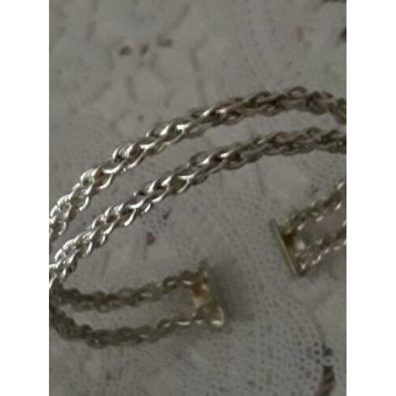 Mooie dubbele 925 zilveren ARMBAND