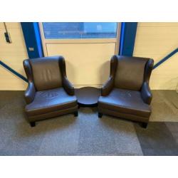 4 x Casa Milano fauteuil, armchair, Maria Teresa, leder