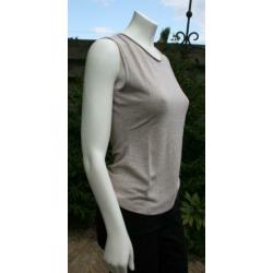(N186) SUPERTRASH beige top hemdje. Maat M