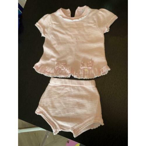 Setje van blues baby maat 68 roze