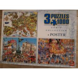 Puzzel 1000 x 3 Comic Collection King 5155