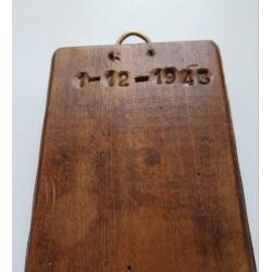 Oude koekplank Sinterklaas uit WO2! Speculaasplank Sint