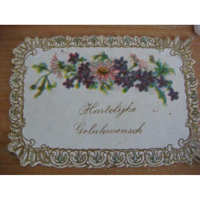 Drie vintage felicitatiekaartjes