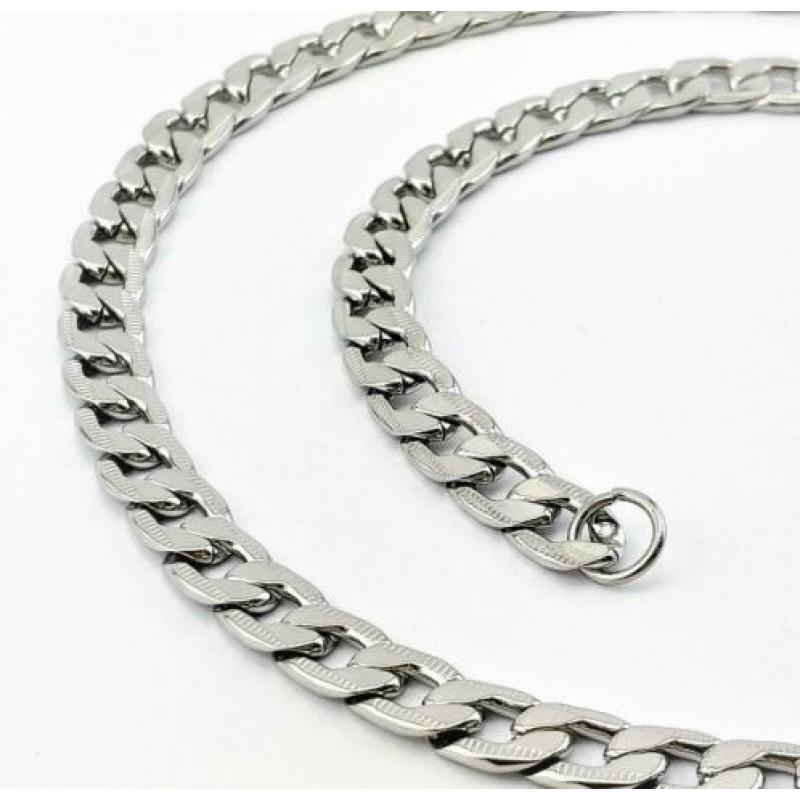 Roestvrij Staal Gourmet Ketting 55 cm. Nr. 1901233