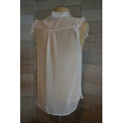 witte voile blouse maat 38 - - q43