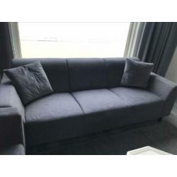 2x3 zits bank grijs inclusief 2 hockers