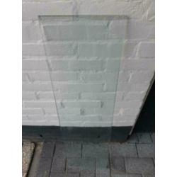 Geharde glazen legbord wandplank glas winkelstelling