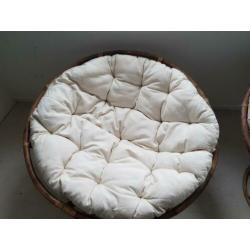 Cotton and Wood Chairs €160 for both