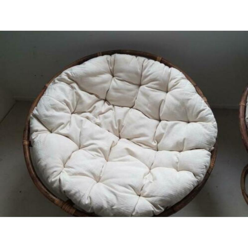 Cotton and Wood Chairs €160 for both