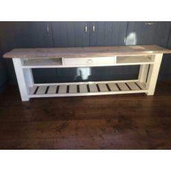 Steigerhouten landelijk brocante side table televisiemeubel
