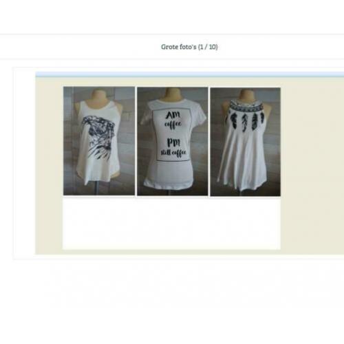 Pakketje van 3 witte tops - zgan xs/s -- k61-63