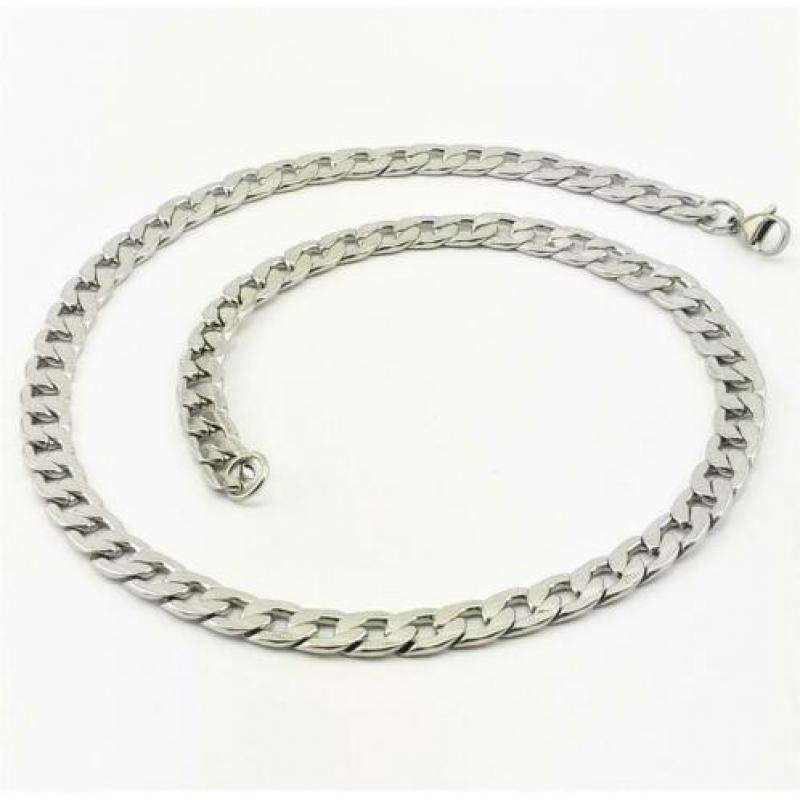 Roestvrij Staal Gourmet Ketting 55 cm. Nr. 1901233