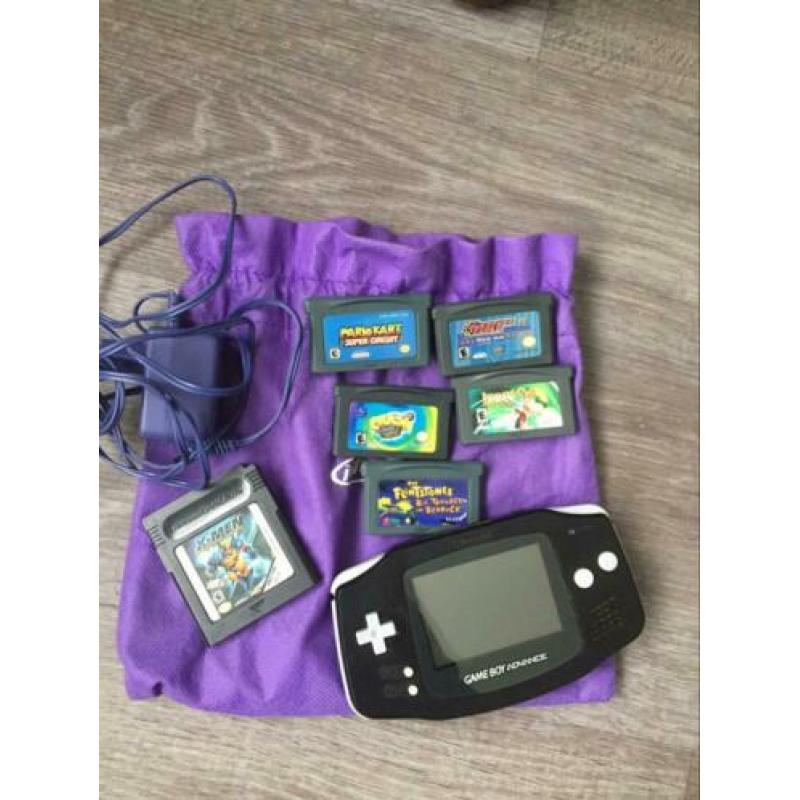 Game Boy Advance incl 6 spellen