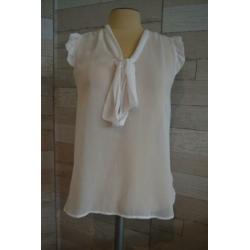 witte voile blouse maat 38 - - q43