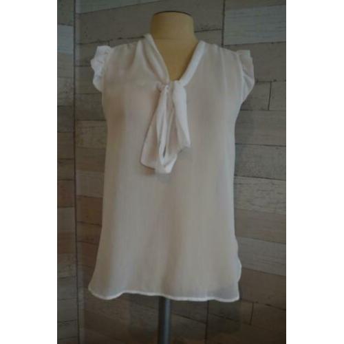 witte voile blouse maat 38 - - q43
