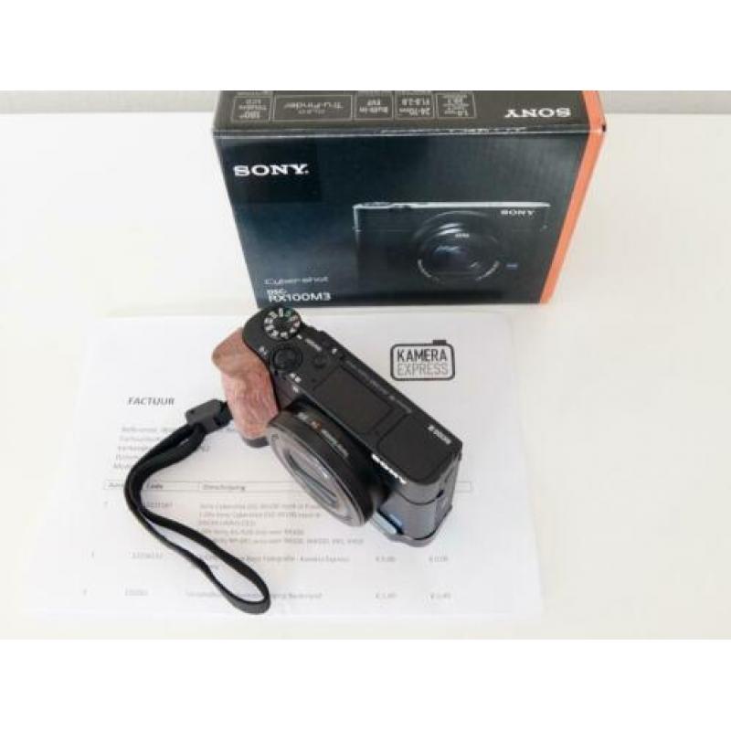 Sony RX100 M3 / III met Smallrig grip incl. bon + garantie