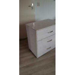 Flexa bed whitewash en 2 kastjes