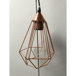 Diverse lampen (rose goud) en zwarte wandrekjes