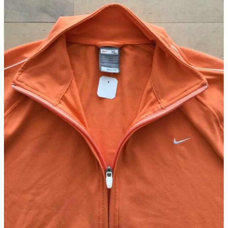 NIKE FIT, sportjasje, zacht oranje, maat XL