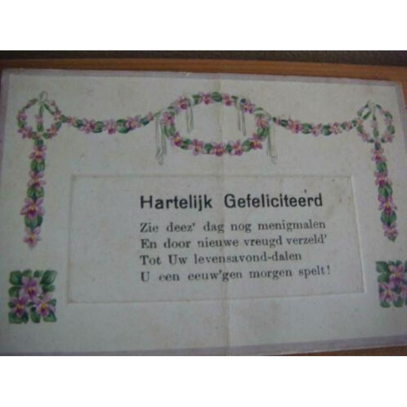 Drie vintage felicitatiekaartjes