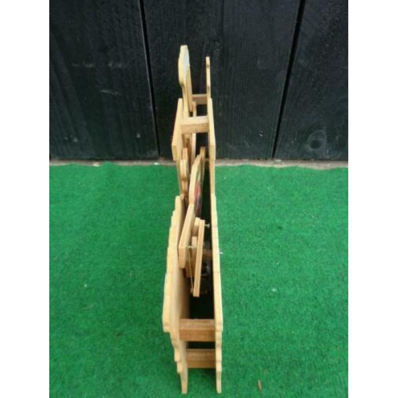 3 houten kerst muziekdoos/muziekdozen,locomotief/kerstman
