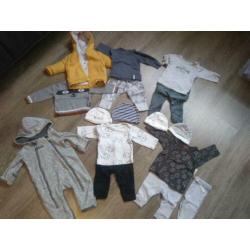 Baby kleding jongen mt 56 incl jas (pakket of los)