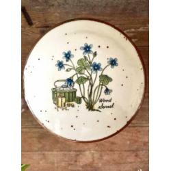 ? vintage theebeker met zeefje botanisch bloem wildflower