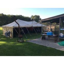 Feesttent festival sfeer legertent 5 x 10 meter