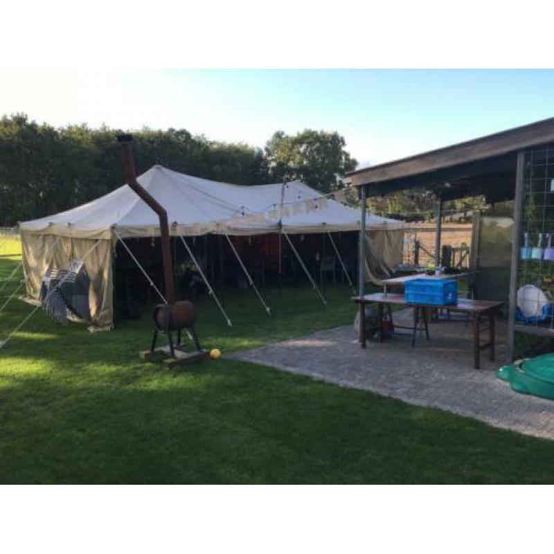 Feesttent festival sfeer legertent 5 x 10 meter