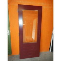 Diverse achter buitendeuren dubbelglas, ca. 83 x 201,5