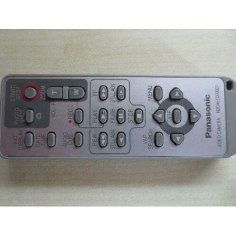 Afstandsbedieningen Panasonic videocamera N-GS180 en GS57