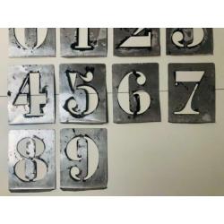 Vintage lettersjablonen/cijfersjablonen