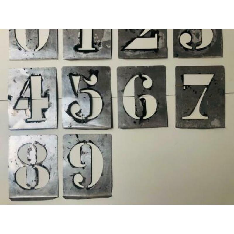 Vintage lettersjablonen/cijfersjablonen