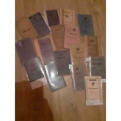Groot lot militaire paspoorten ww1